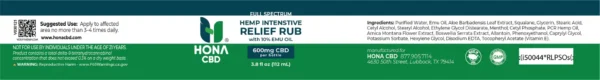 CBD Intense Relief Rub 10 EMU Oil Full Spectrum Label@4x 100