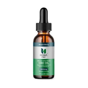 HONA CBD 1000mg Broad Spectrum Oil Tincture Mixed Berry Front