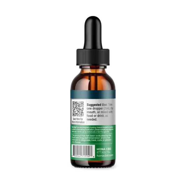 HONA CBD 1000mg Broad Spectrum Oil Tincture Mixed Berry Side
