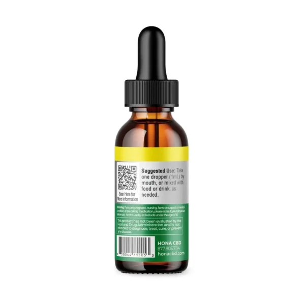 HONA CBD 1500mg Broad Spectrum Oil Tincture Mixed Berry Side