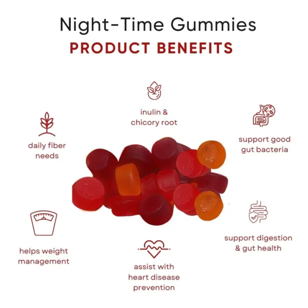 HONA CBD Fiber Gummies with Inulin and Chicory Root 30ct Product Highlights