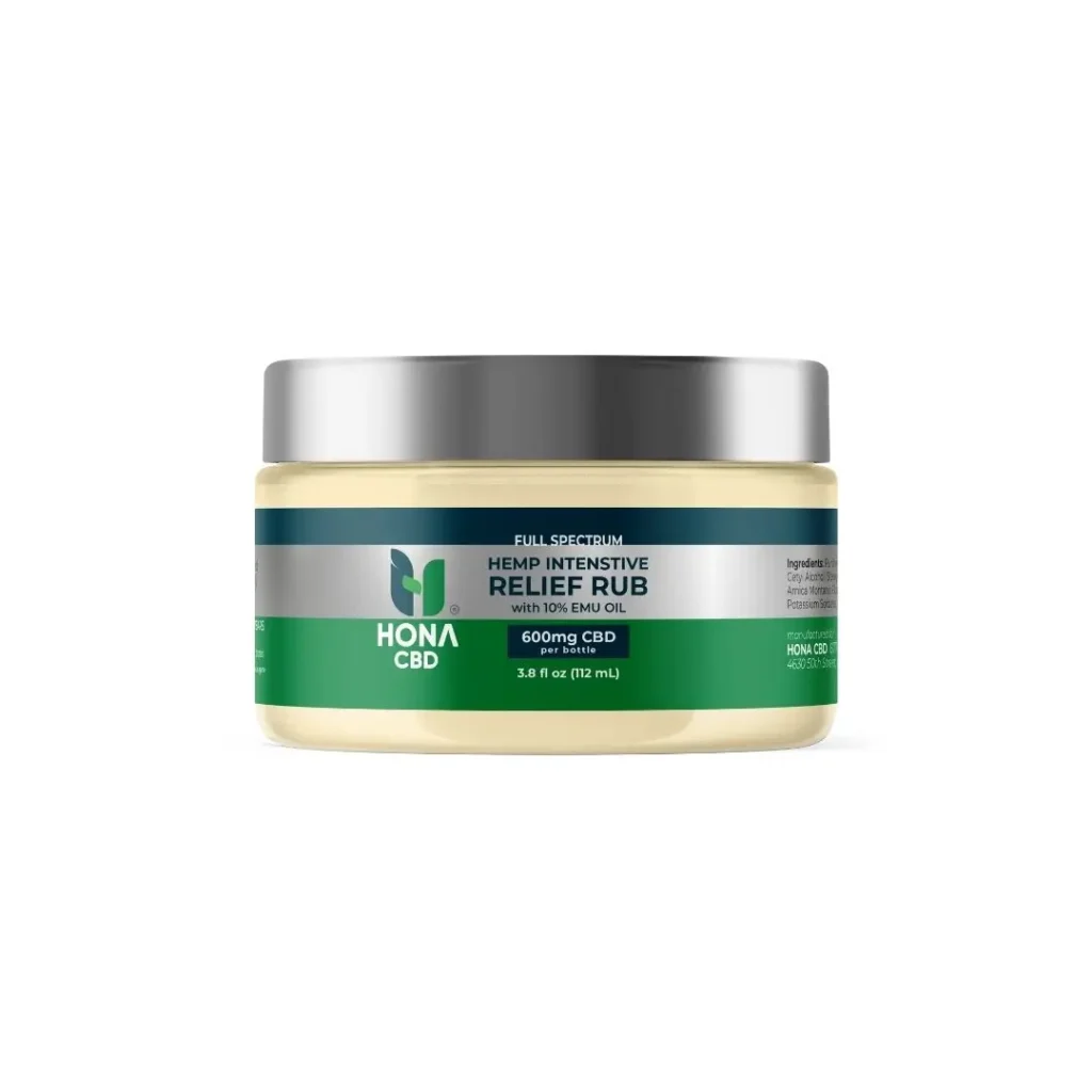 HONA CBD Intensive Relief Rub with 10 Emu Oil 600mg