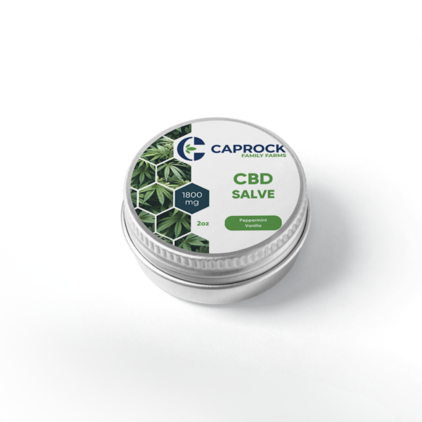 Caprock CBD Salve 1800mg Container Flat Lay