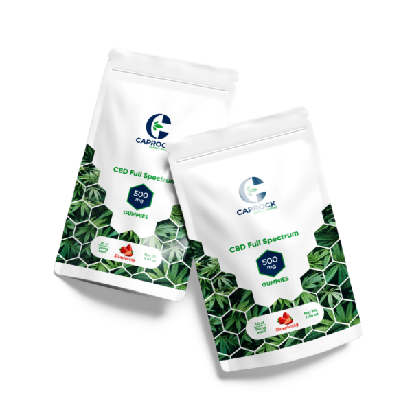 Caprock Strawberry FS Gummies 2 Bags Mockup 1080px